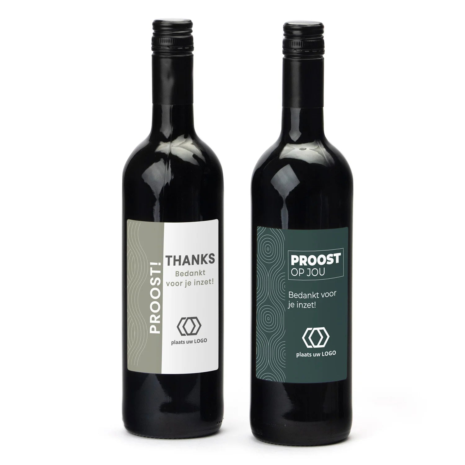 Fles Rode wijn met eigen logo op etiket - Zakelijk - Bedankjes.nl