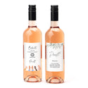 Fles Rosé wijn met eigen logo op etiket - Vrijwilliger - Bedankjes.nl