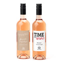 Fles Rosé wijn met eigen logo op etiket - Vrijwilliger - Bedankjes.nl