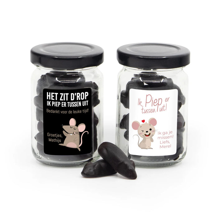 Ik piep er tussenuit in glazen potje - Afscheid collega Ik piep er tussenuit in glazen potje - Afscheid collega