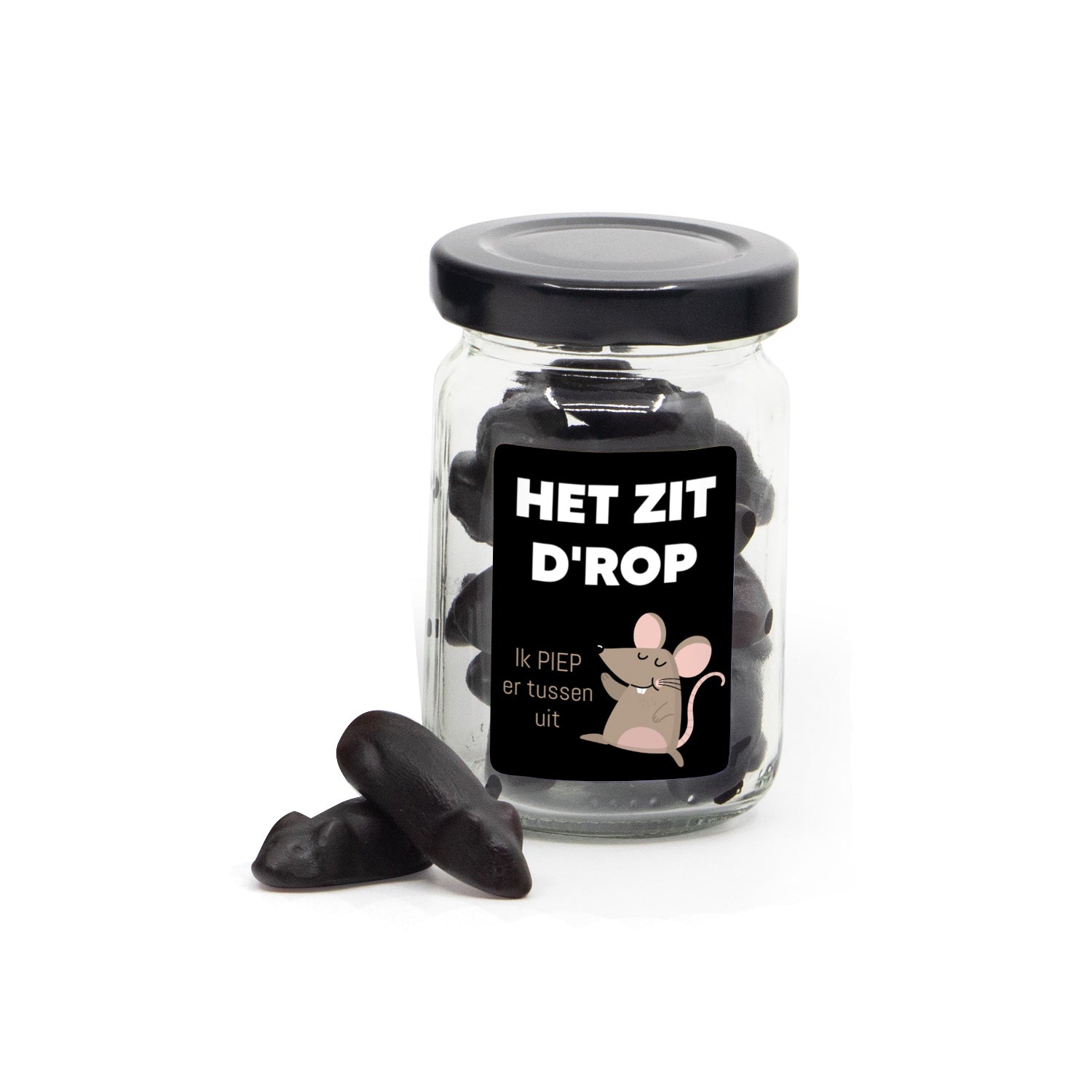 Ik piep er tussenuit in glazen potje - Snel - Bedankjes.nl