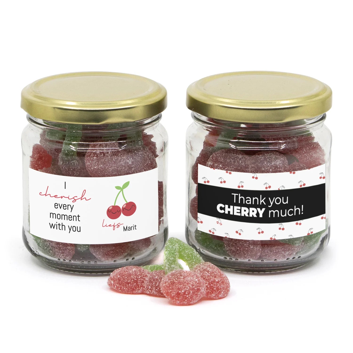 Glazen potje Thank you Cherry Much - Afscheid Collega