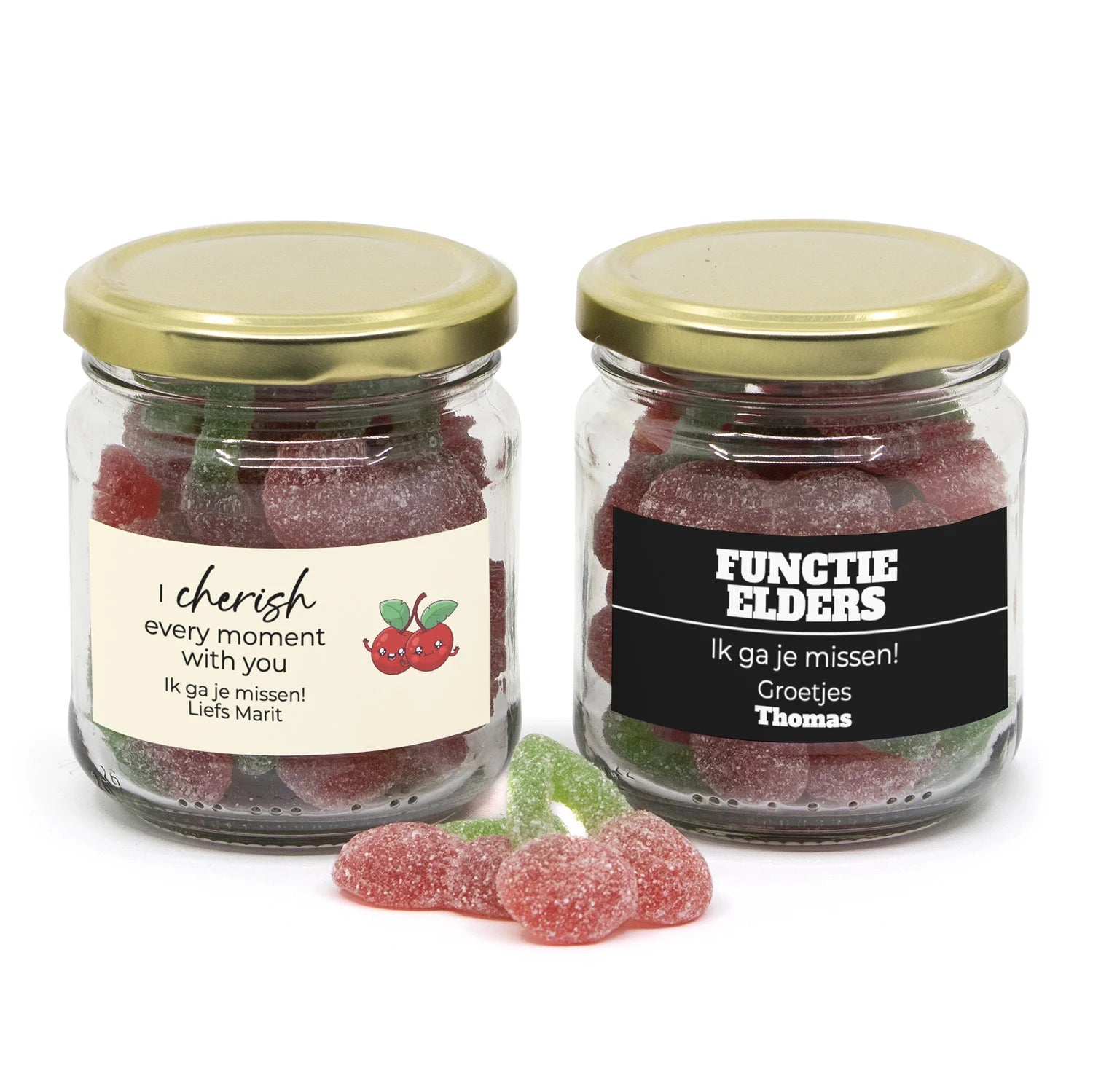 Glazen potje Thank you Cherry Much - Afscheid Collega
