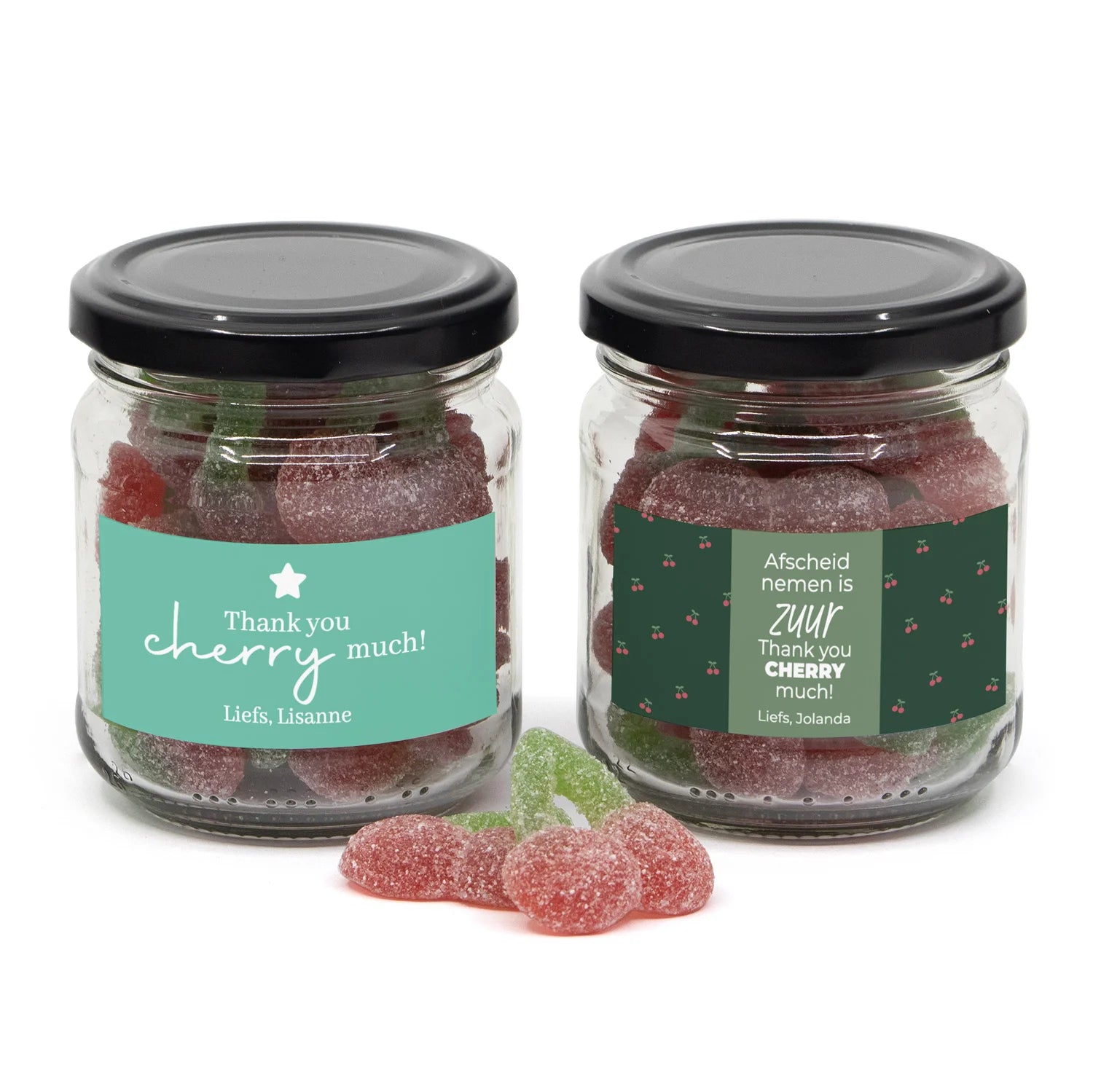 Glazen potje Thank you Cherry Much - Afscheid Collega