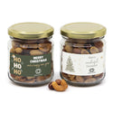 Glazen potje met verse notenmix - Kerst