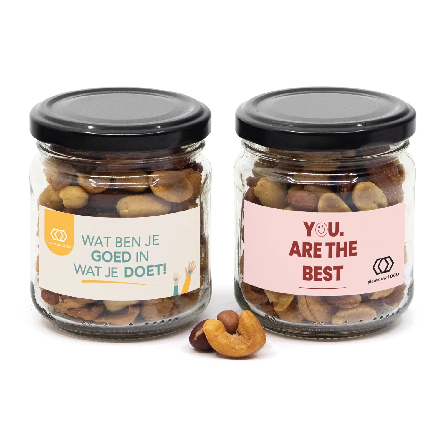 Glazen potje met verse notenmix - Zakelijk