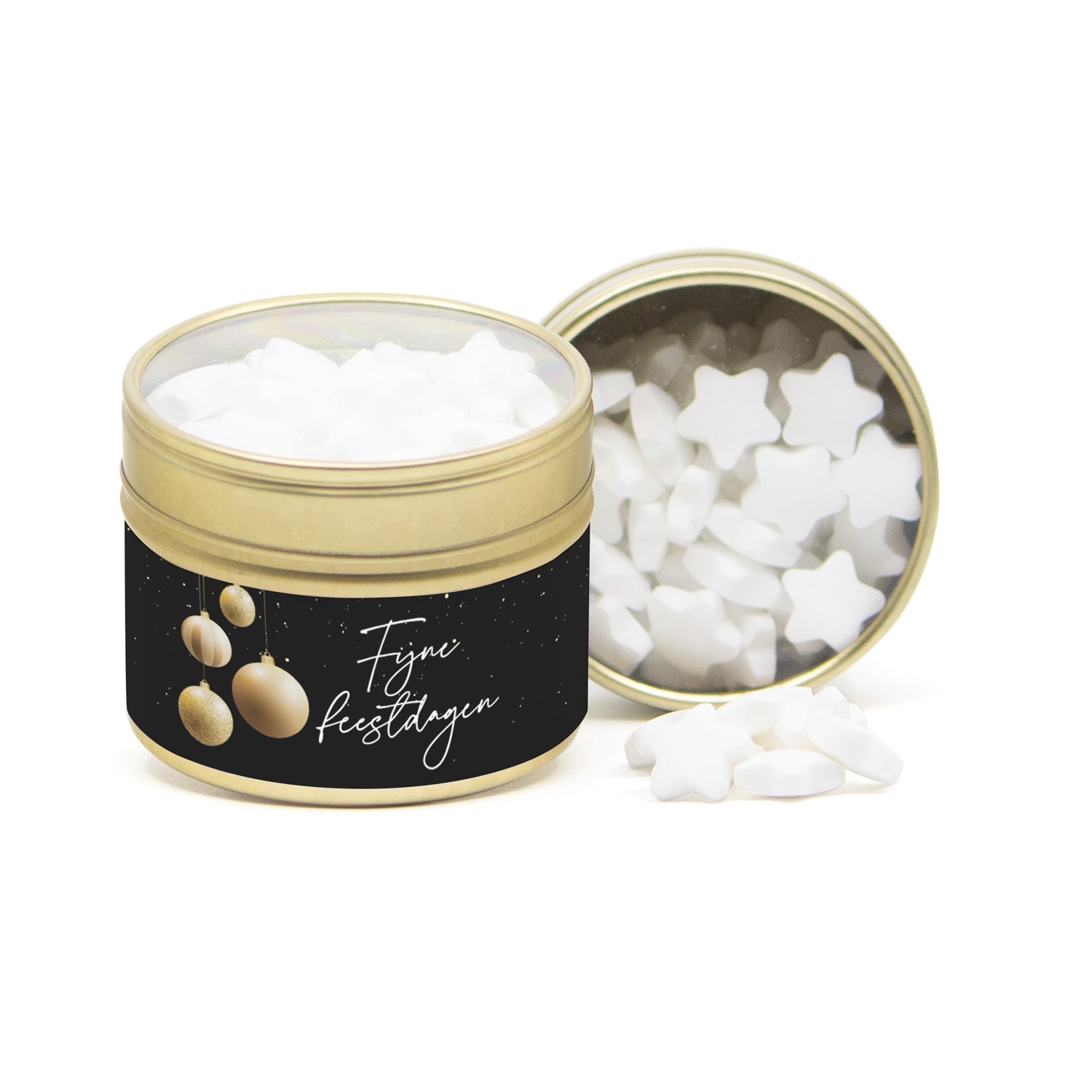 Vensterblikje Goud met eigen wikkel - Kerst - Bedankjes.nl