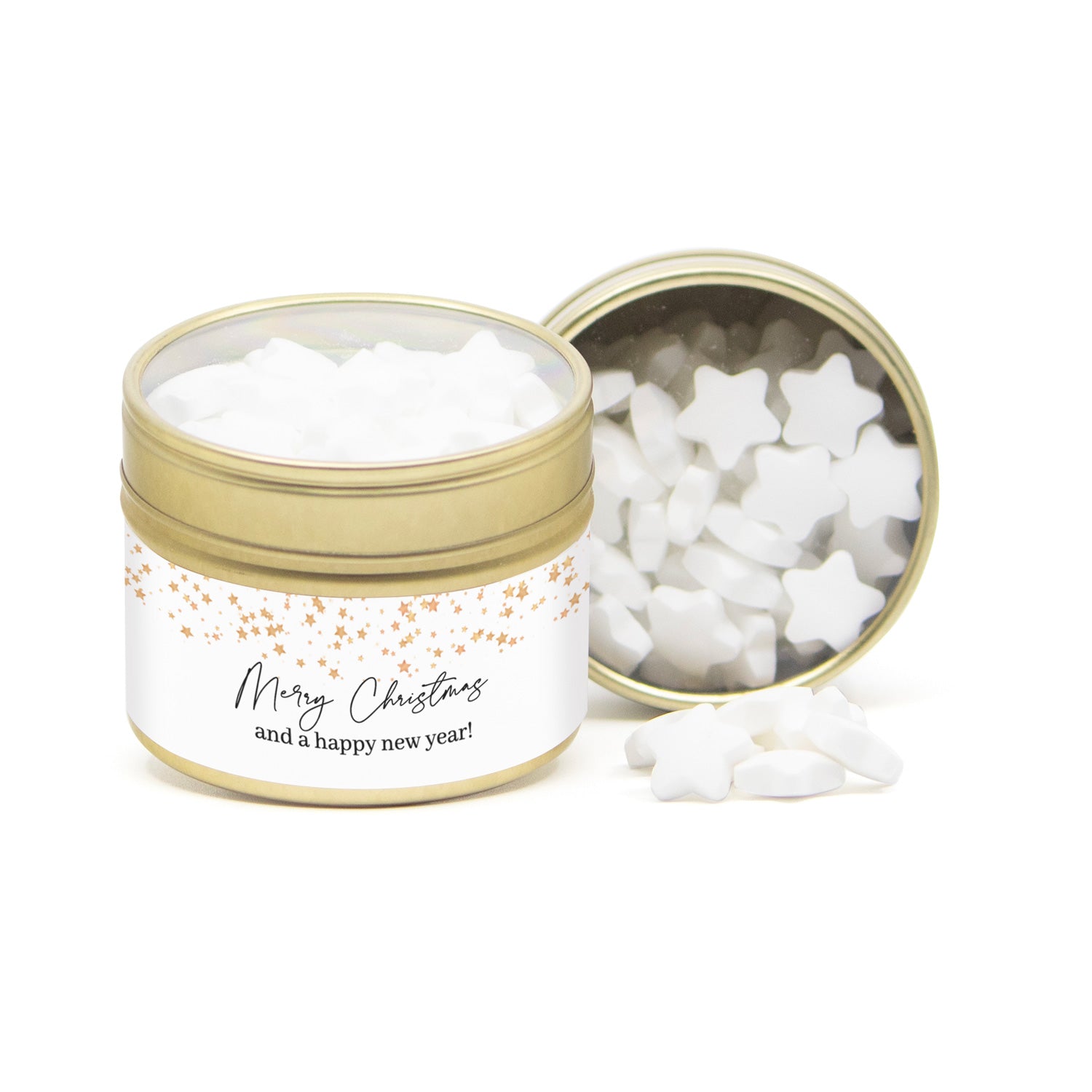 Vensterblikje Goud met eigen wikkel - Kerst - Bedankjes.nl