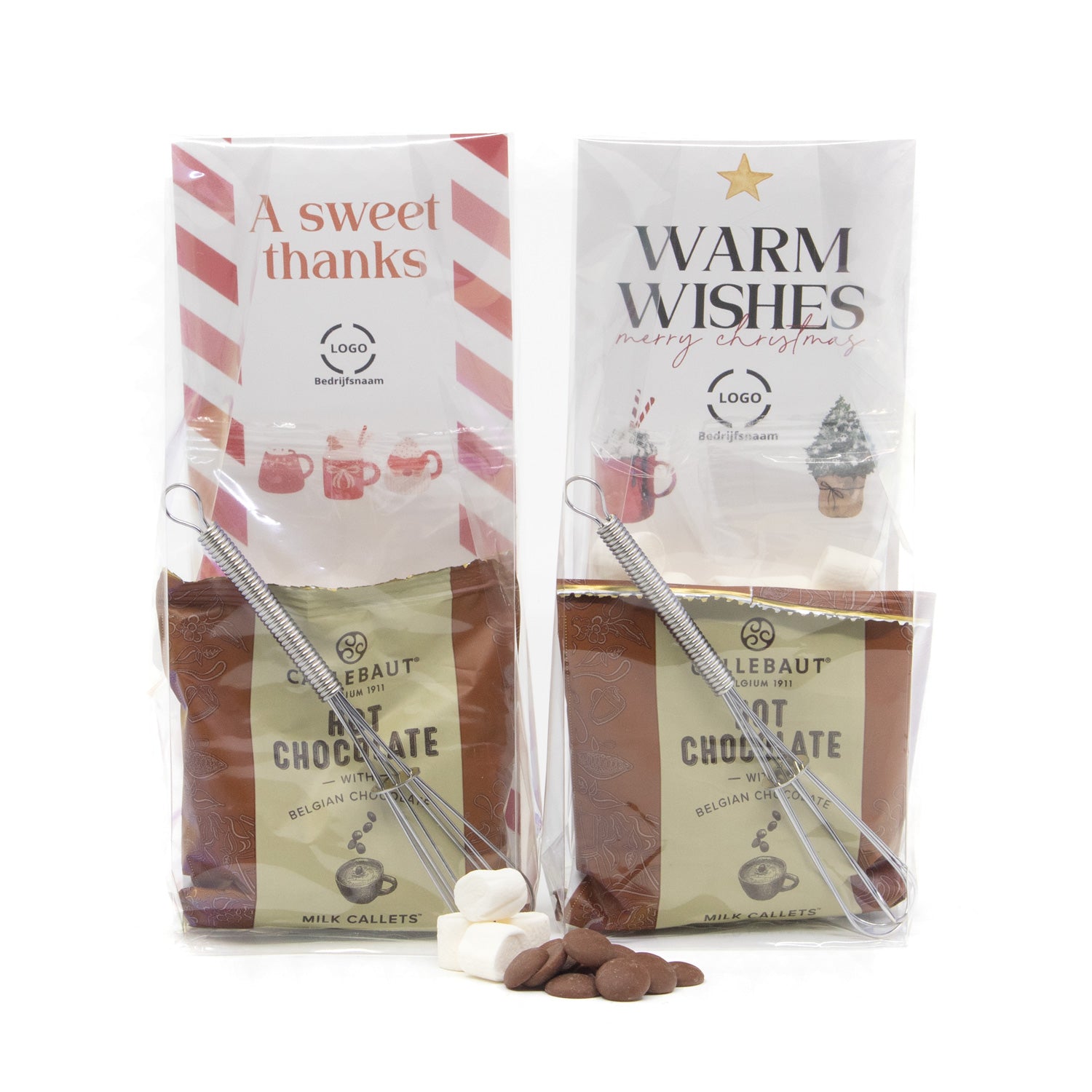 Hot Chocolate in zakje met eigen etiket - Kerst - Bedankjes.nl