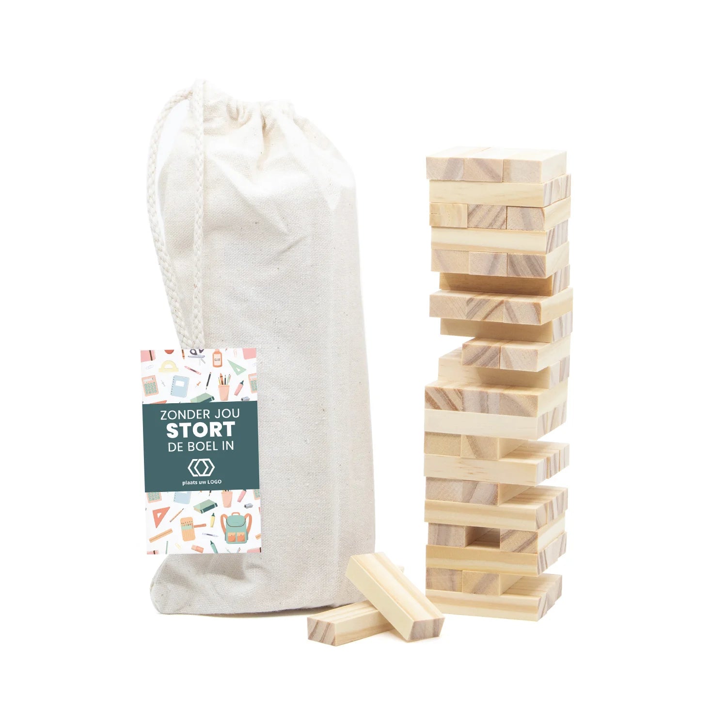 Zonder jou stort de boel in Jenga - Leraar - Bedankjes.nl