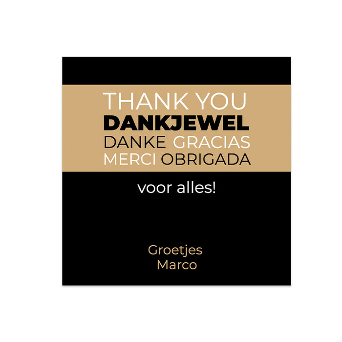 Persoonlijke kaarten (10 x 10cm) - Bedankt Persoonlijke kaarten (10 x 10cm) - Bedankt