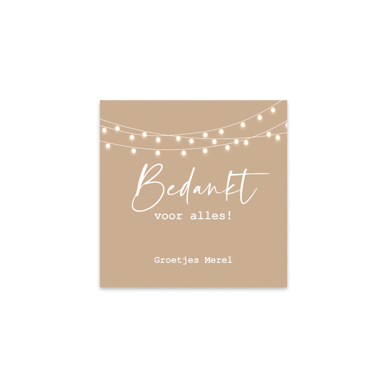 Persoonlijke kaartjes (5 x 5cm) - Bedankt - Bedankjes.nl