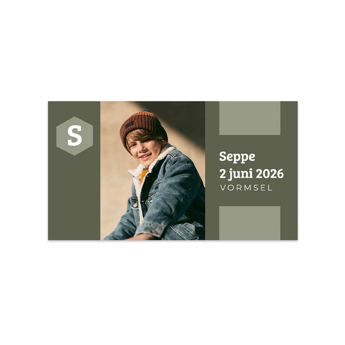 Kaartjes (9 x 5cm)- Communie jongens Kaartjes (9 x 5cm)- Communie jongens