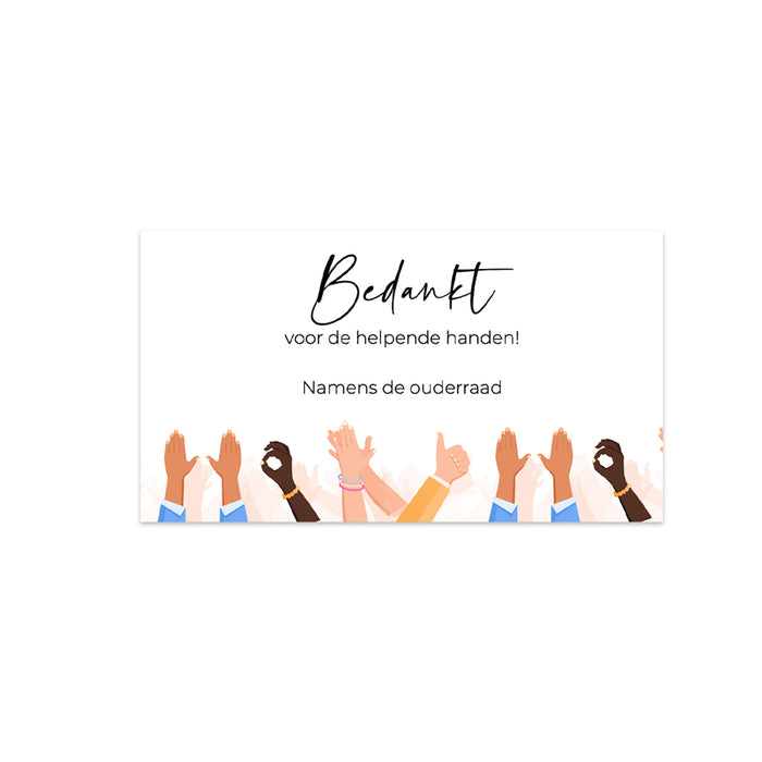 Persoonlijke kaartjes (9 x 5cm) - Bedankt Persoonlijke kaartjes (9 x 5cm) - Bedankt