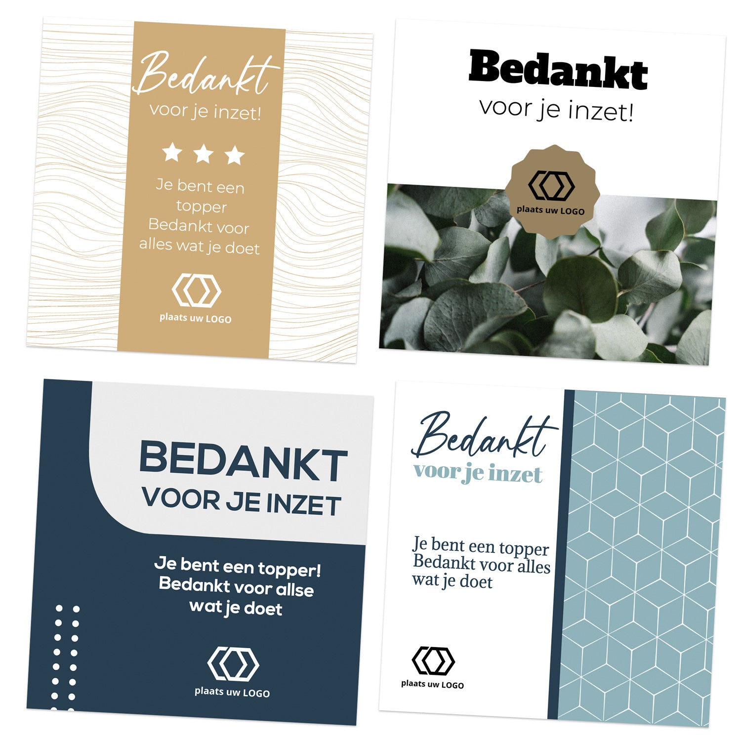 Kaartjes (10 x 10cm)- Zakelijk - Bedankjes.nl