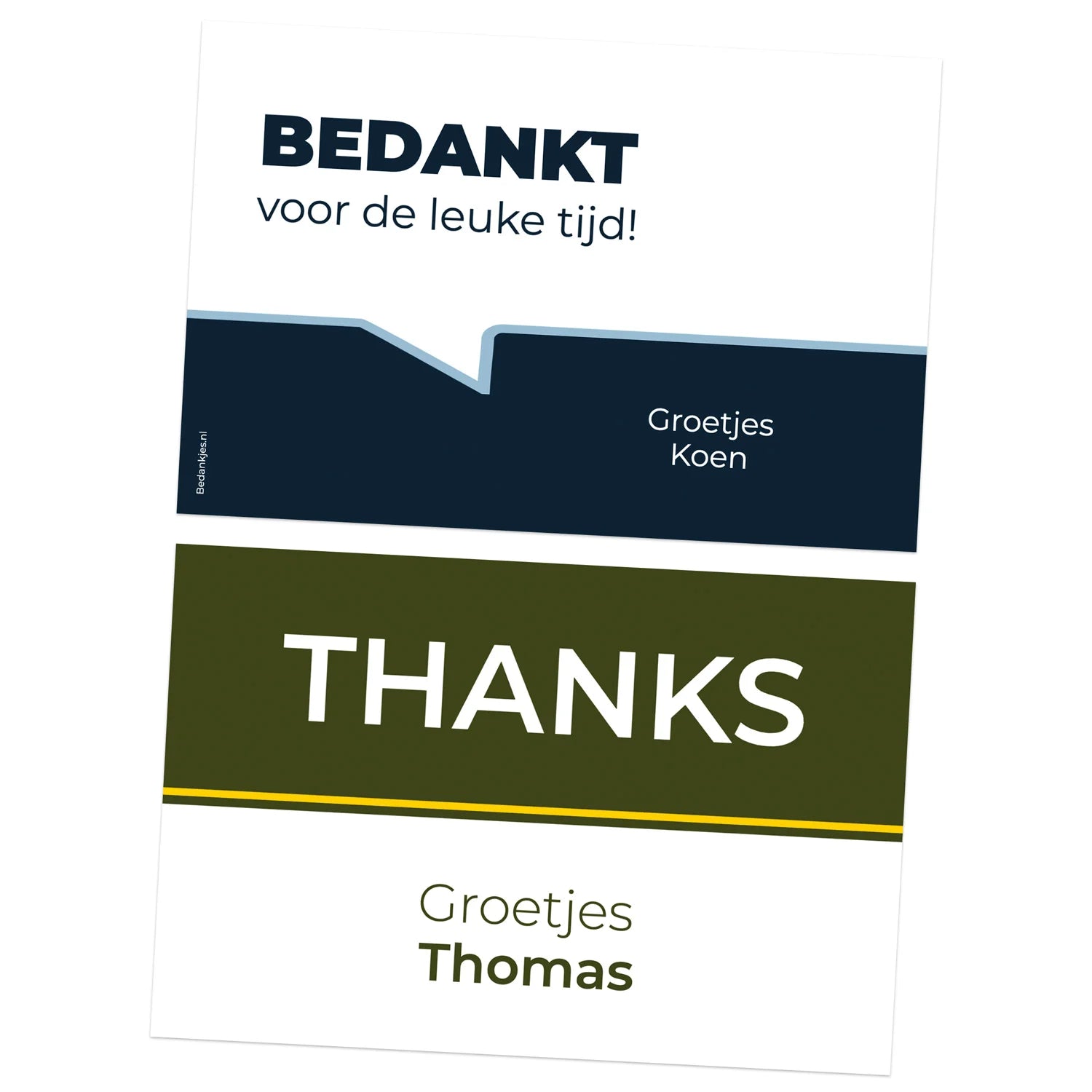 Kaartjes (15 x 10cm) - Collega - Bedankjes.nl