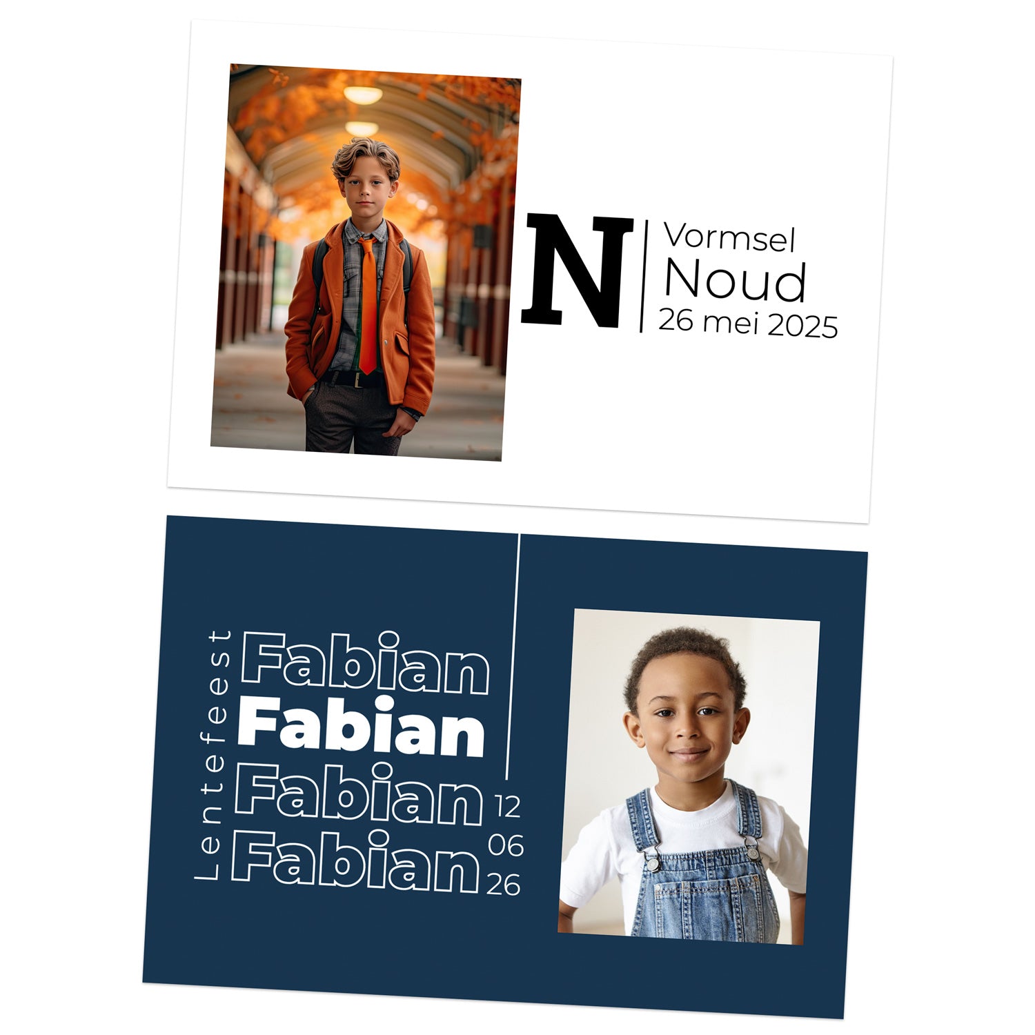 Kaartjes (15 x 10cm)- Communie jongens - Bedankjes.nl