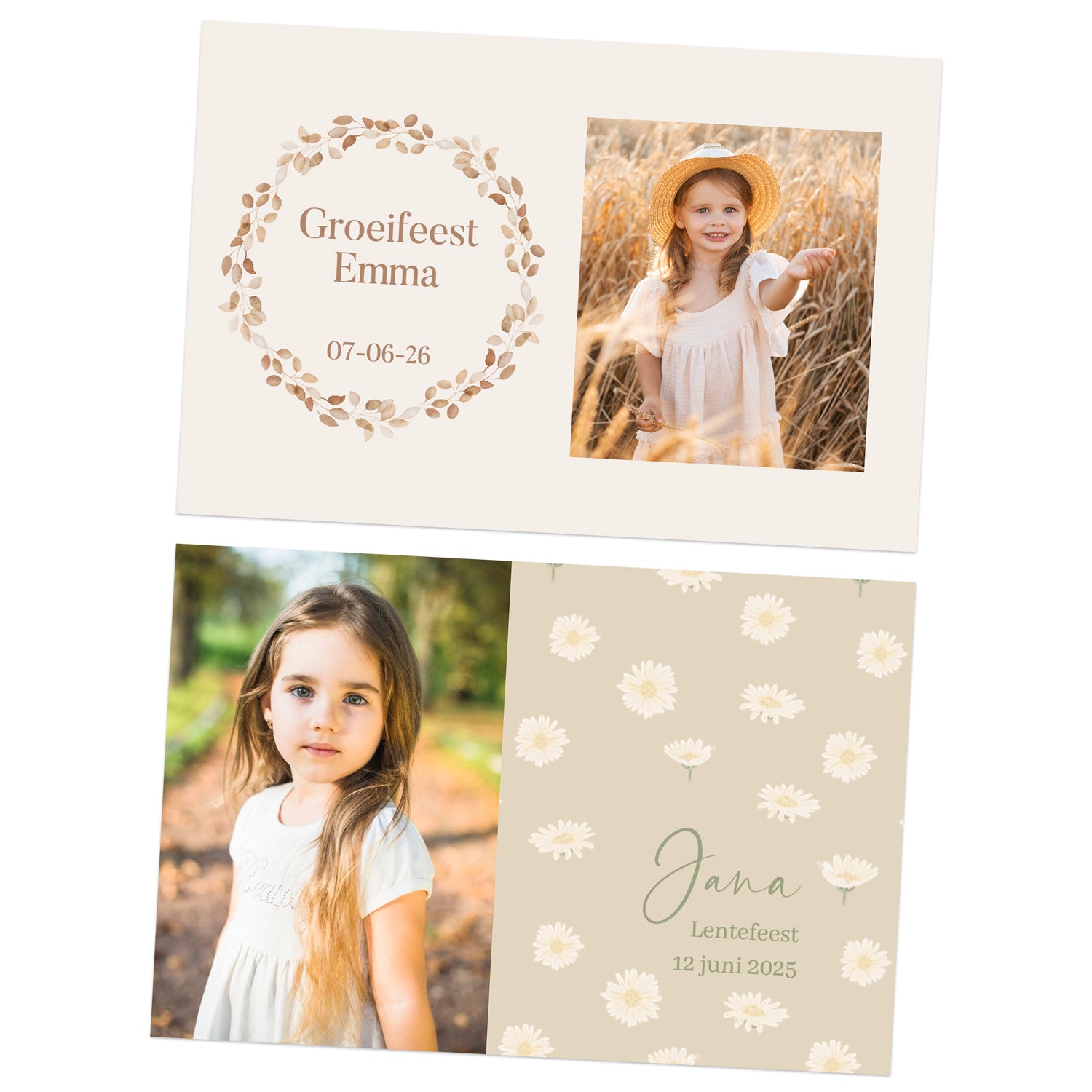 Kaartjes (15 x 10cm)- Communie meisjes - Bedankjes.nl