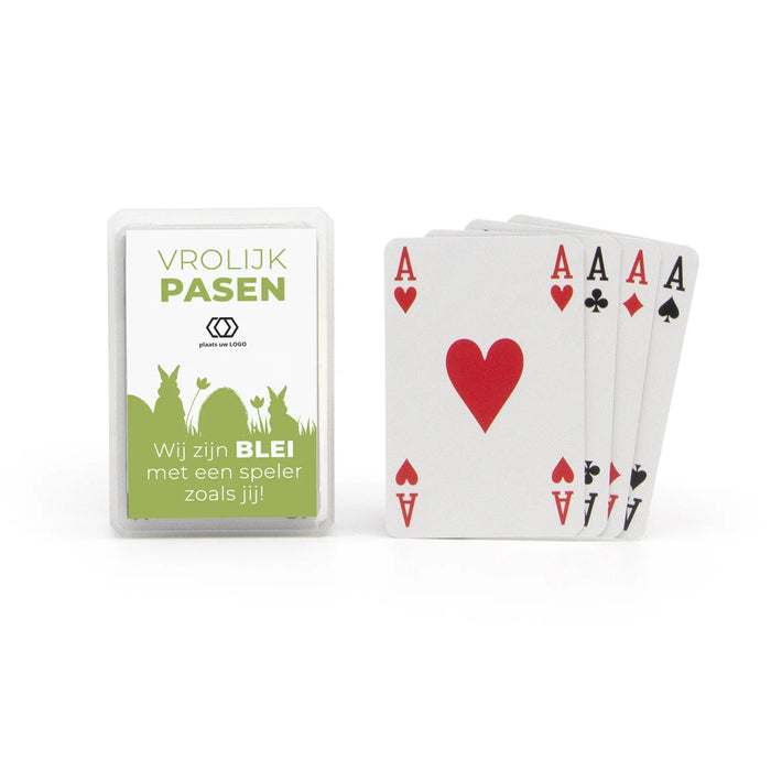 Kunststof kaartspel met eigen tekst - Pasen Kunststof kaartspel met eigen tekst - Pasen