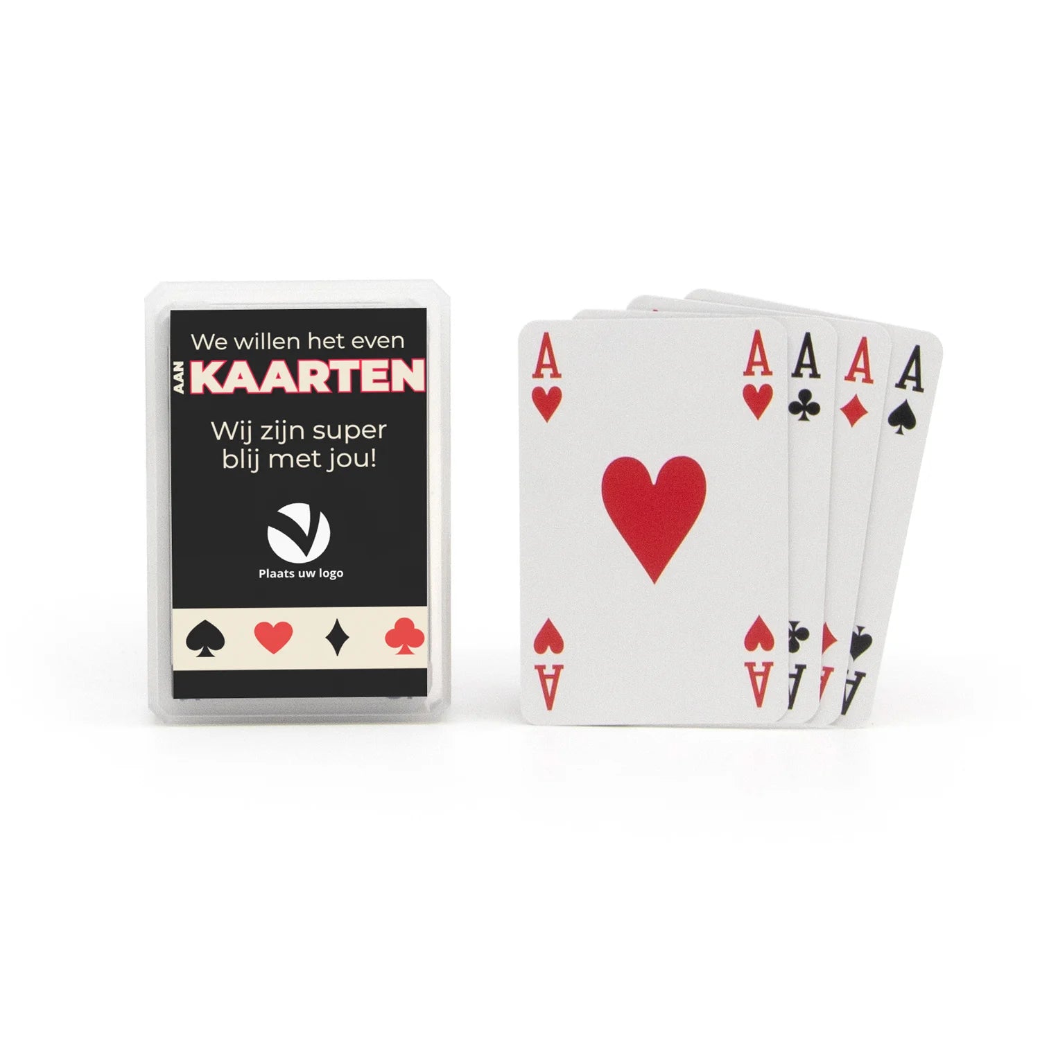 Kunststof kaartspel met eigen tekst - Vrijwilliger