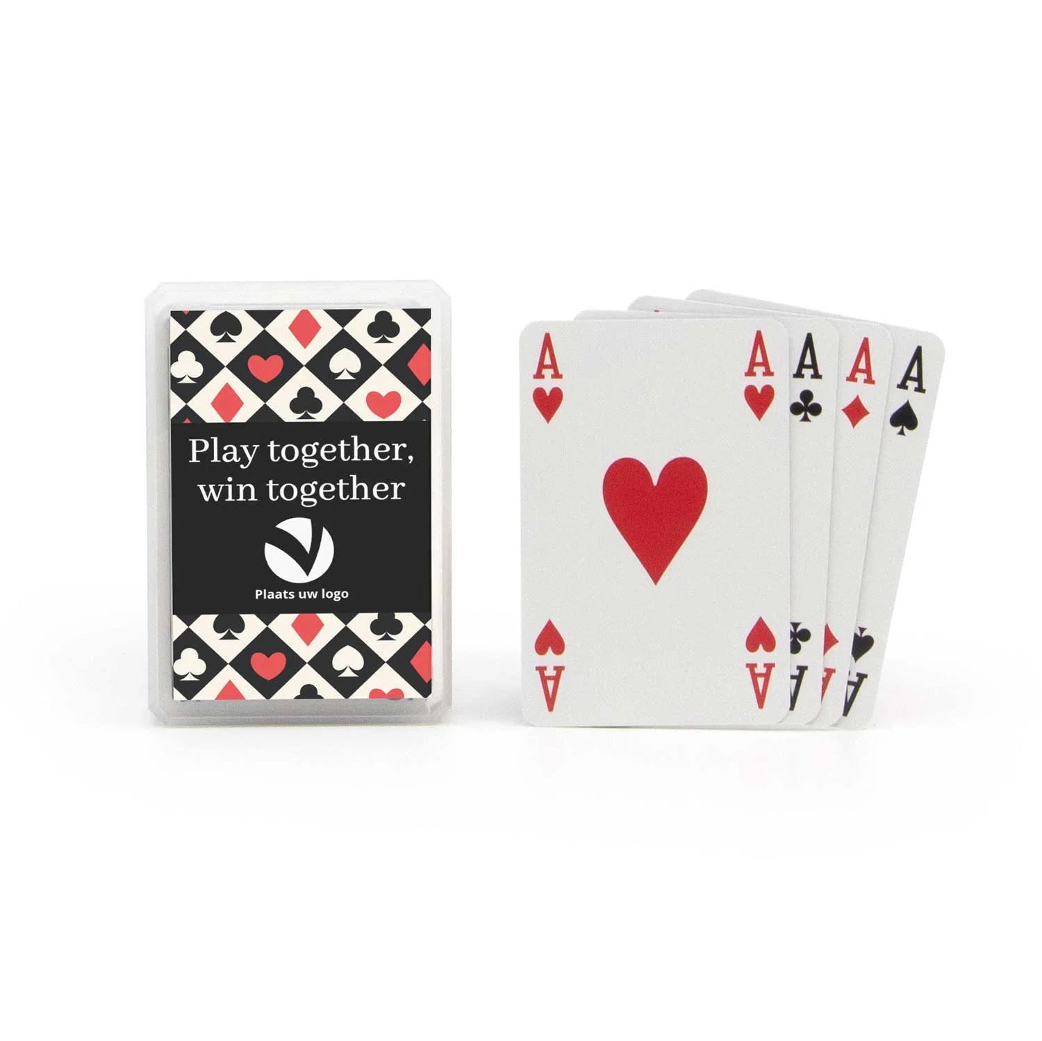 Kunststof kaartspel met eigen tekst - Zakelijk - Bedankjes.nl