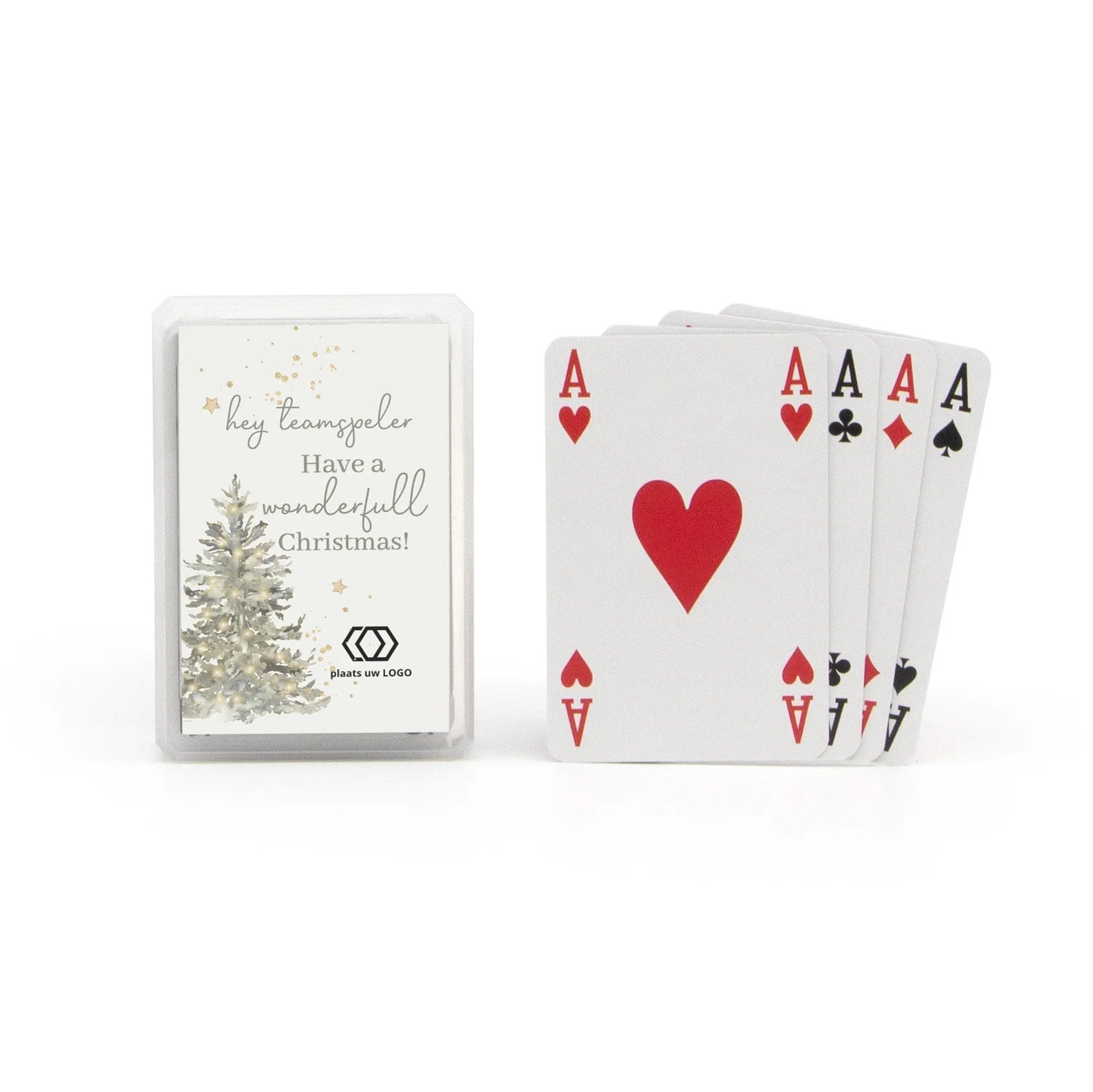 Kaartspel met eigen tekst en logo - Kerst - Bedankjes.nl