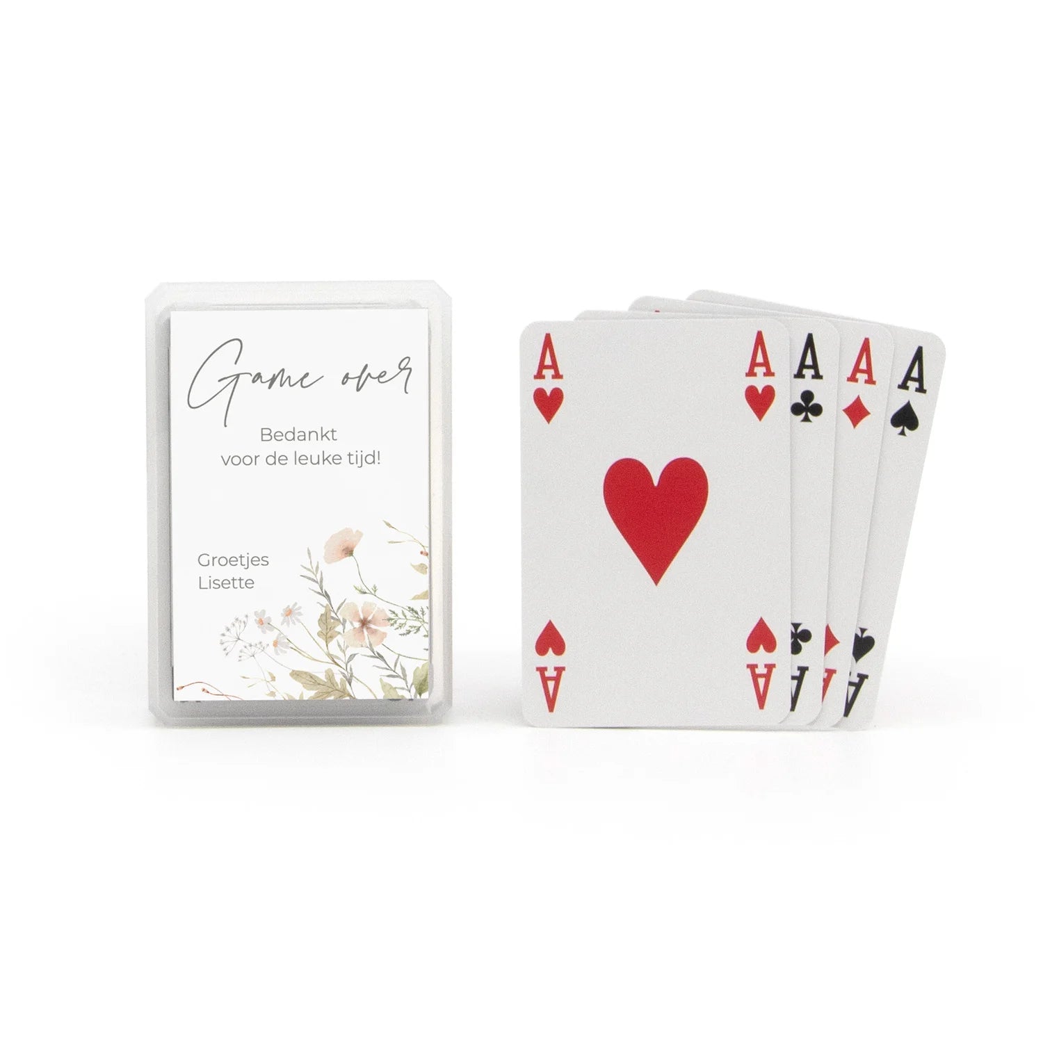Kaartspel Game Over met eigen tekst - Afscheid Collega - Bedankjes.nl