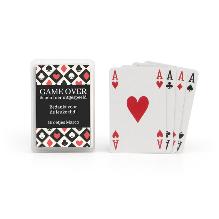 Kaartspel Game Over met eigen tekst - Afscheid Collega Kaartspel Game Over met eigen tekst - Afscheid Collega