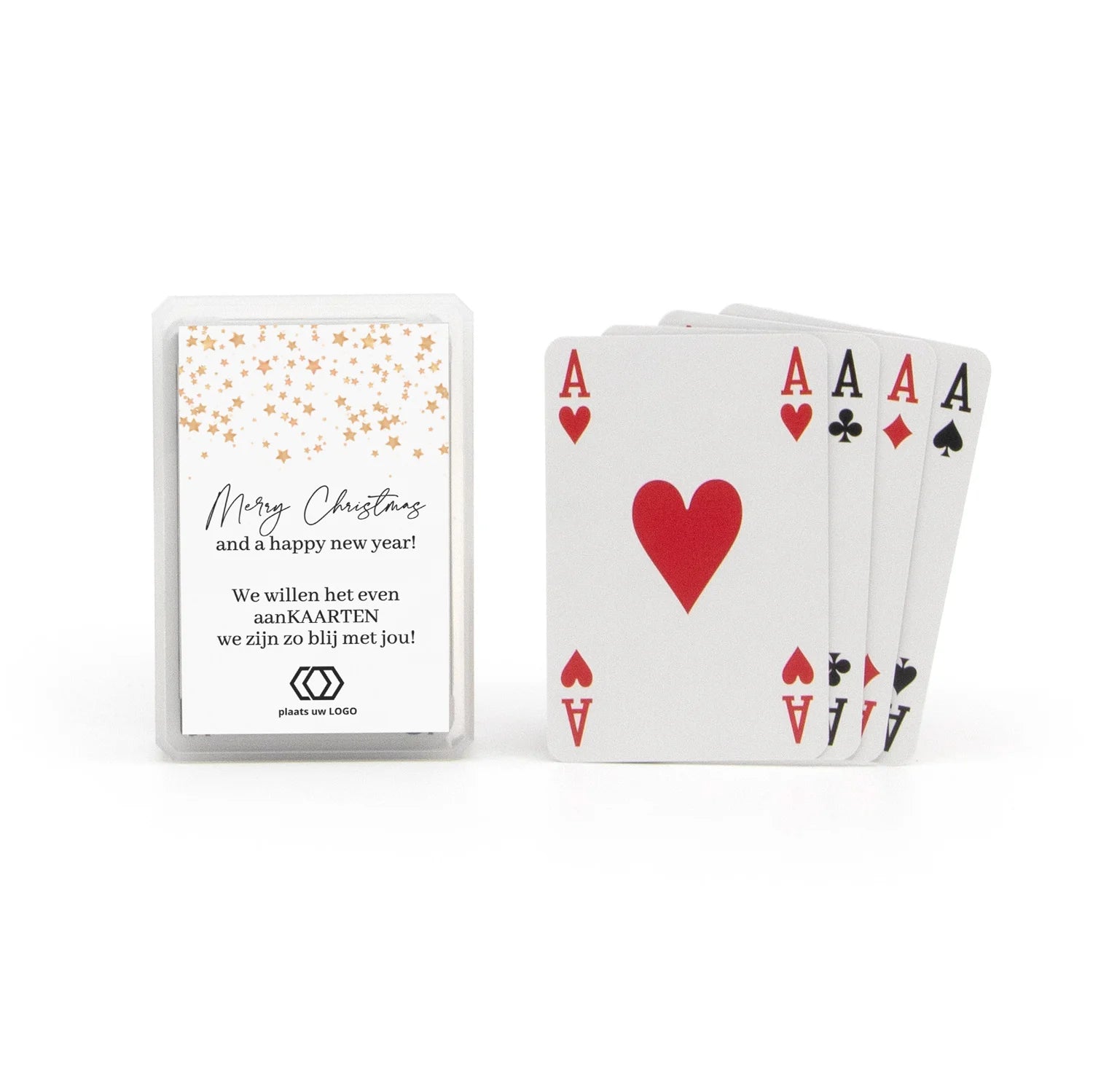 Kaartspel met eigen tekst en logo - Kerst - Bedankjes.nl