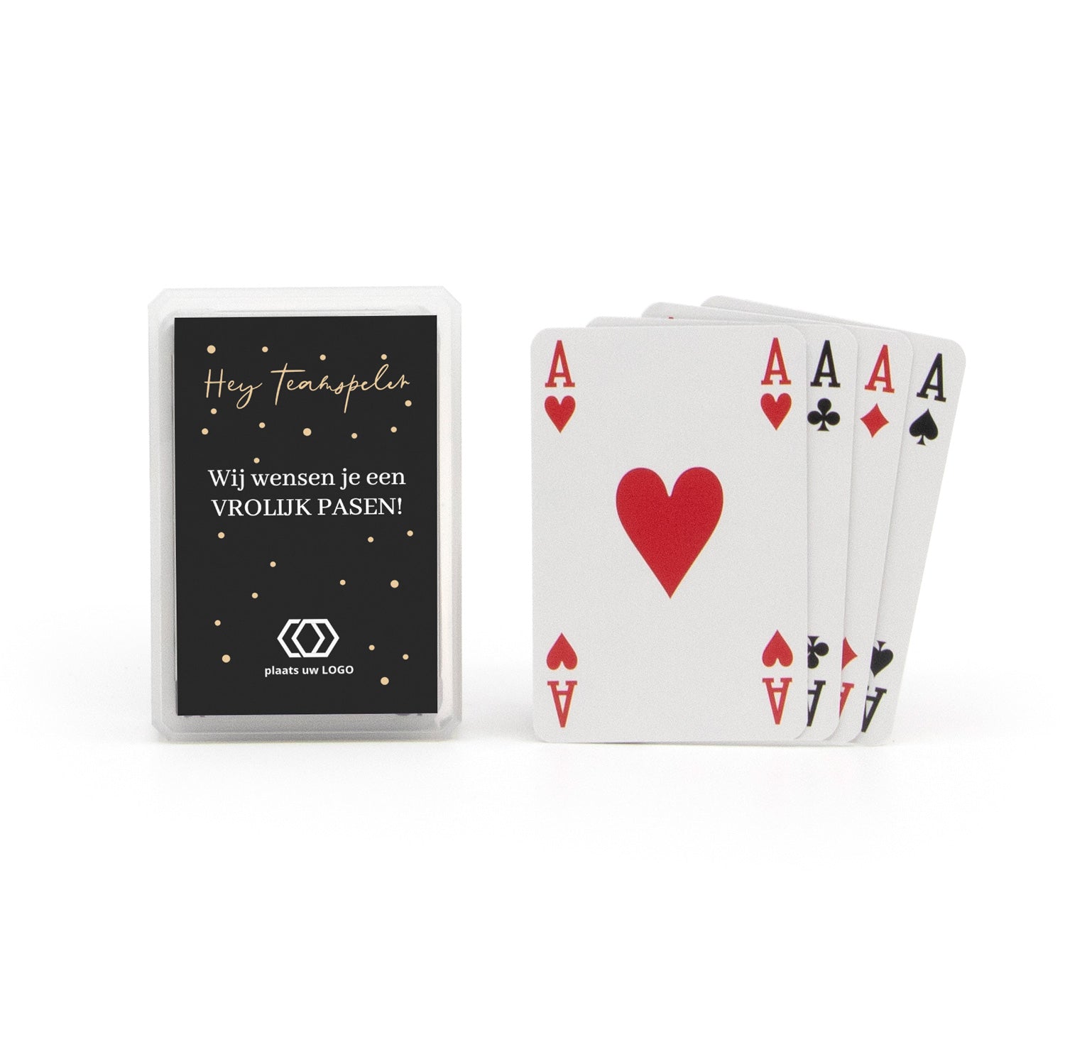 Kunststof kaartspel met eigen tekst - Pasen - Bedankjes.nl