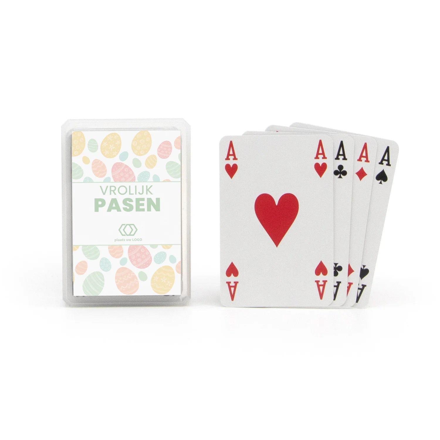 Kunststof kaartspel met eigen tekst - Pasen - Bedankjes.nl