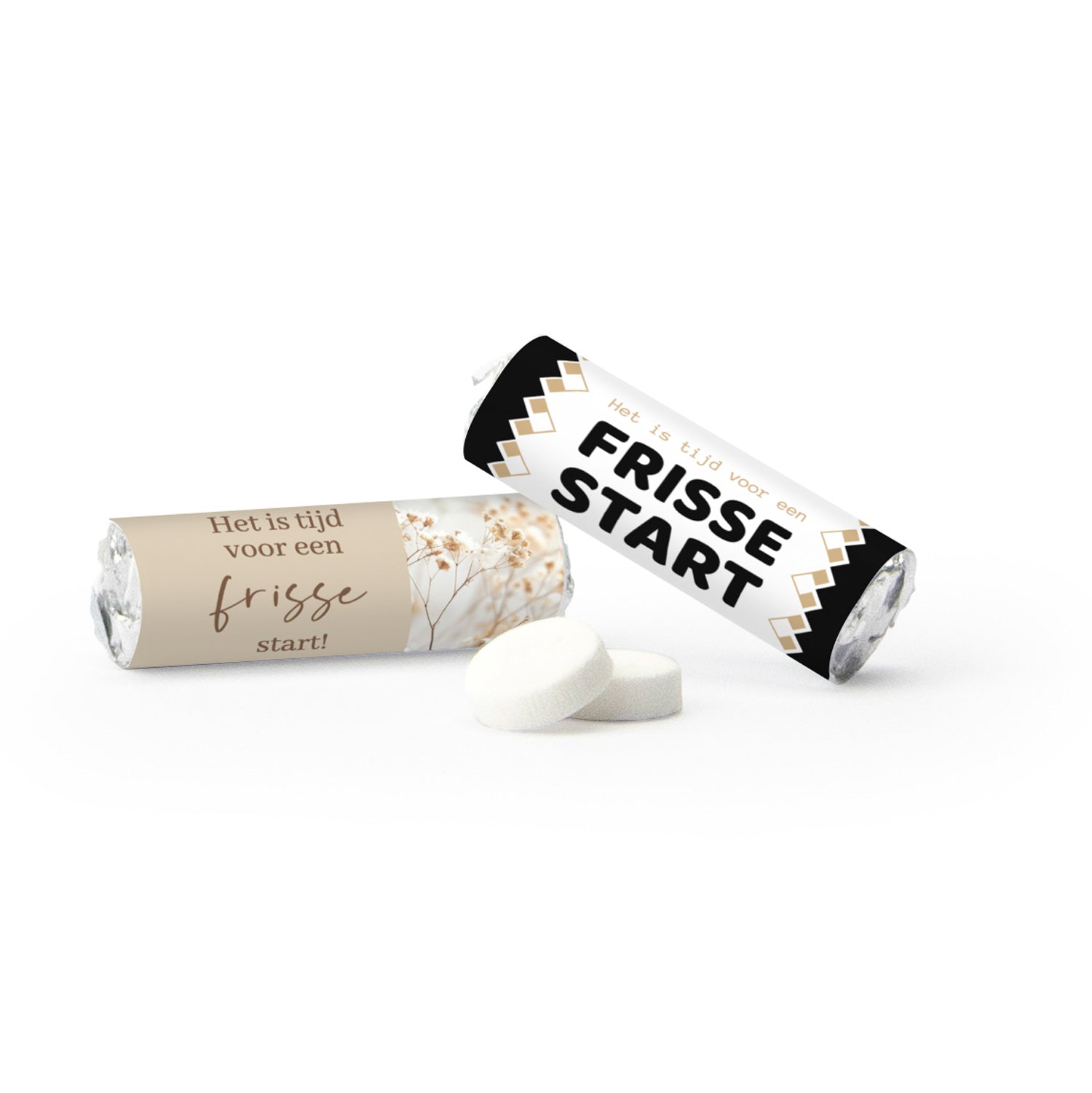 Mini pepermuntrolletjes (50 stuks) - Afscheid Collega's - Bedankjes.nl