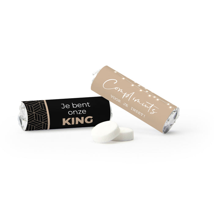 Mini KING Pepermunt met logo (50 stuks) - Vrijwilliger Mini KING Pepermunt met logo (50 stuks) - Vrijwilliger