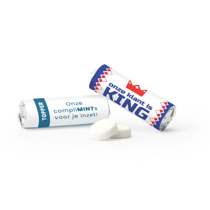 Mini KING Pepermunt met logo (50 stuks) - Zakelijk Mini KING Pepermunt met logo (50 stuks) - Zakelijk