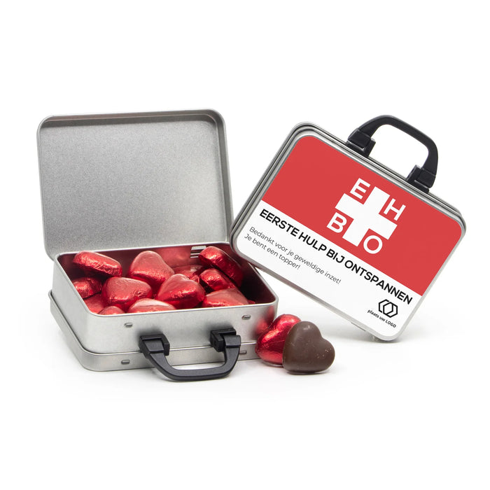 Koffertje van blik met snoepjes - Leraar Koffertje van blik met snoepjes - Leraar