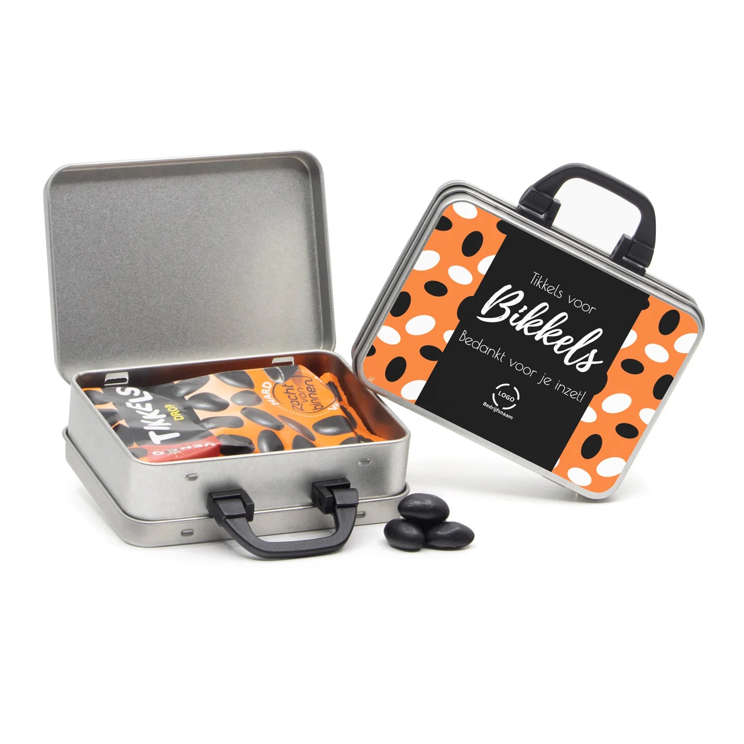 Tikkels voor bikkels in een koffertje - Leraar - Bedankjes.nl