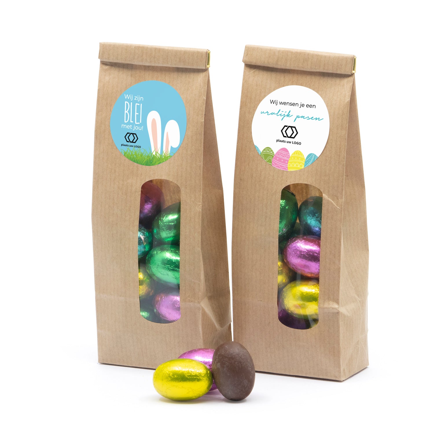 Kraftzakje met paaseitjes - Pasen - Bedankjes.nl