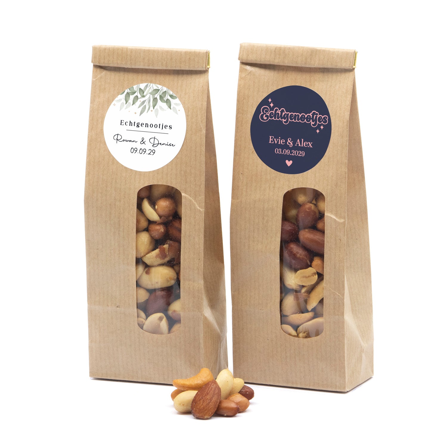 Echtgenootjes in Kraftzakje - Trouwen - Bedankjes.nl