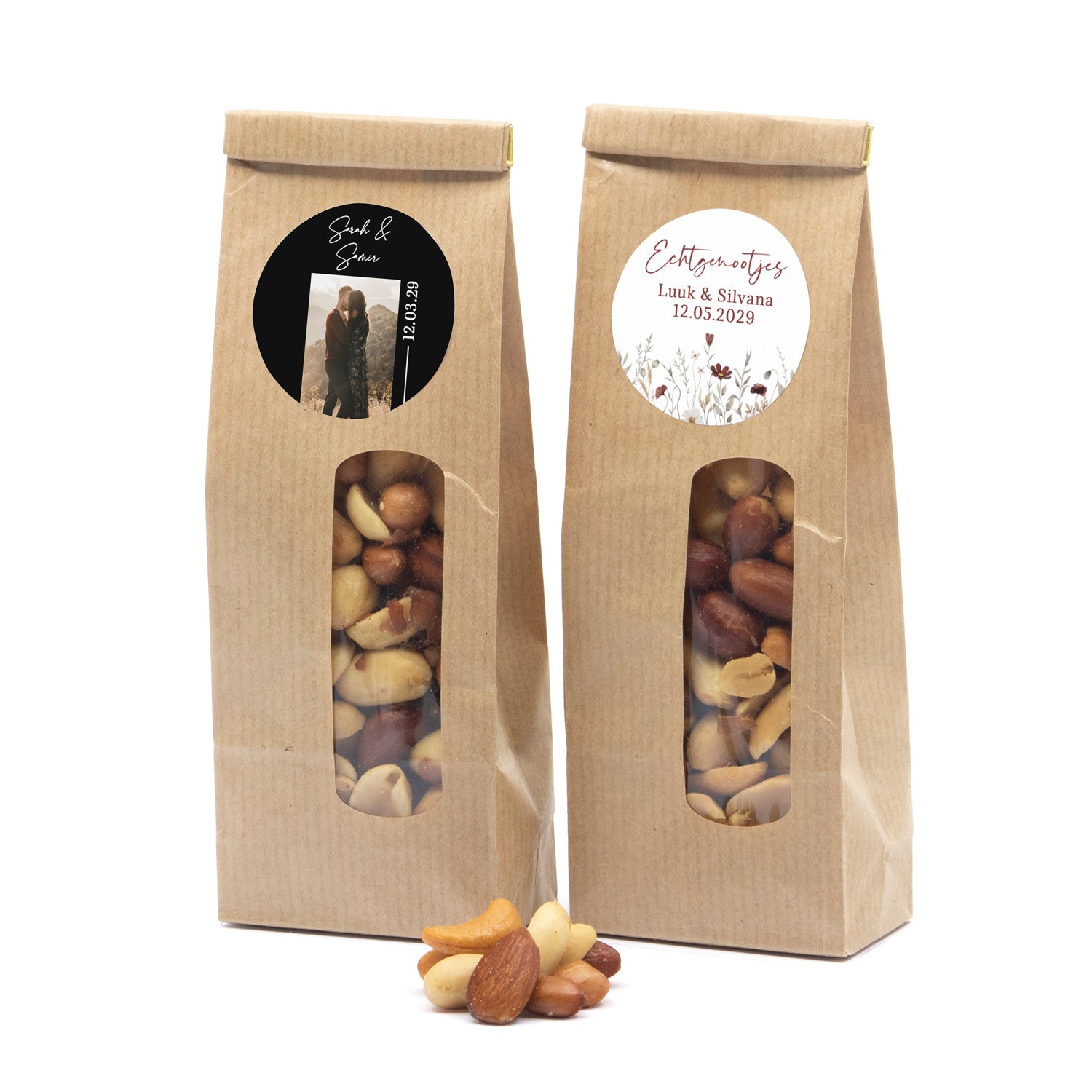 Echtgenootjes in Kraftzakje - Trouwen - Bedankjes.nl