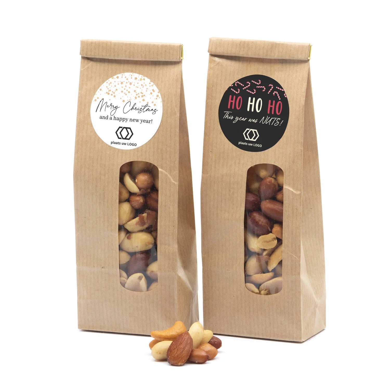 Notenmix in Kraftzakje - Kerst - Bedankjes.nl