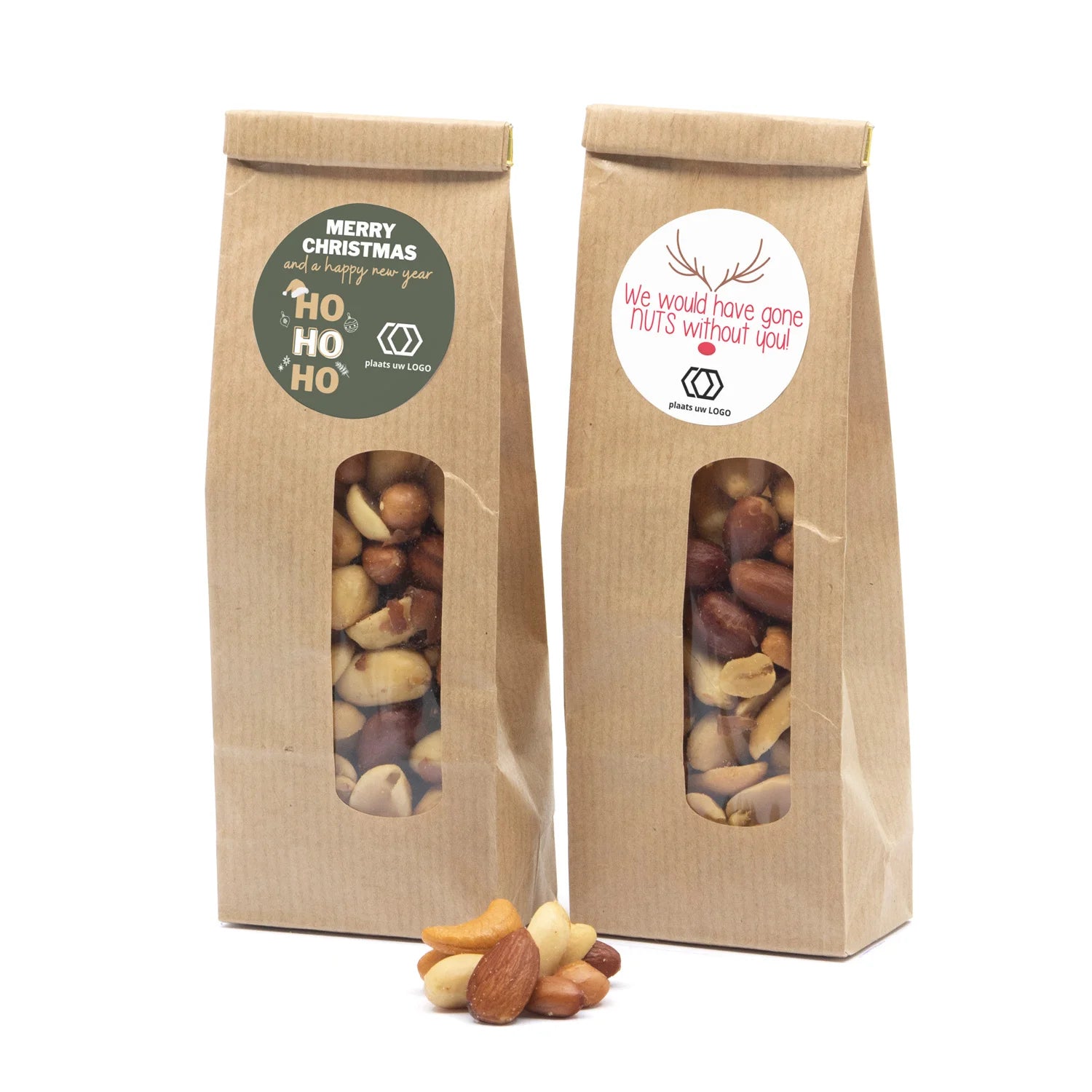 Notenmix in Kraftzakje - Kerst - Bedankjes.nl