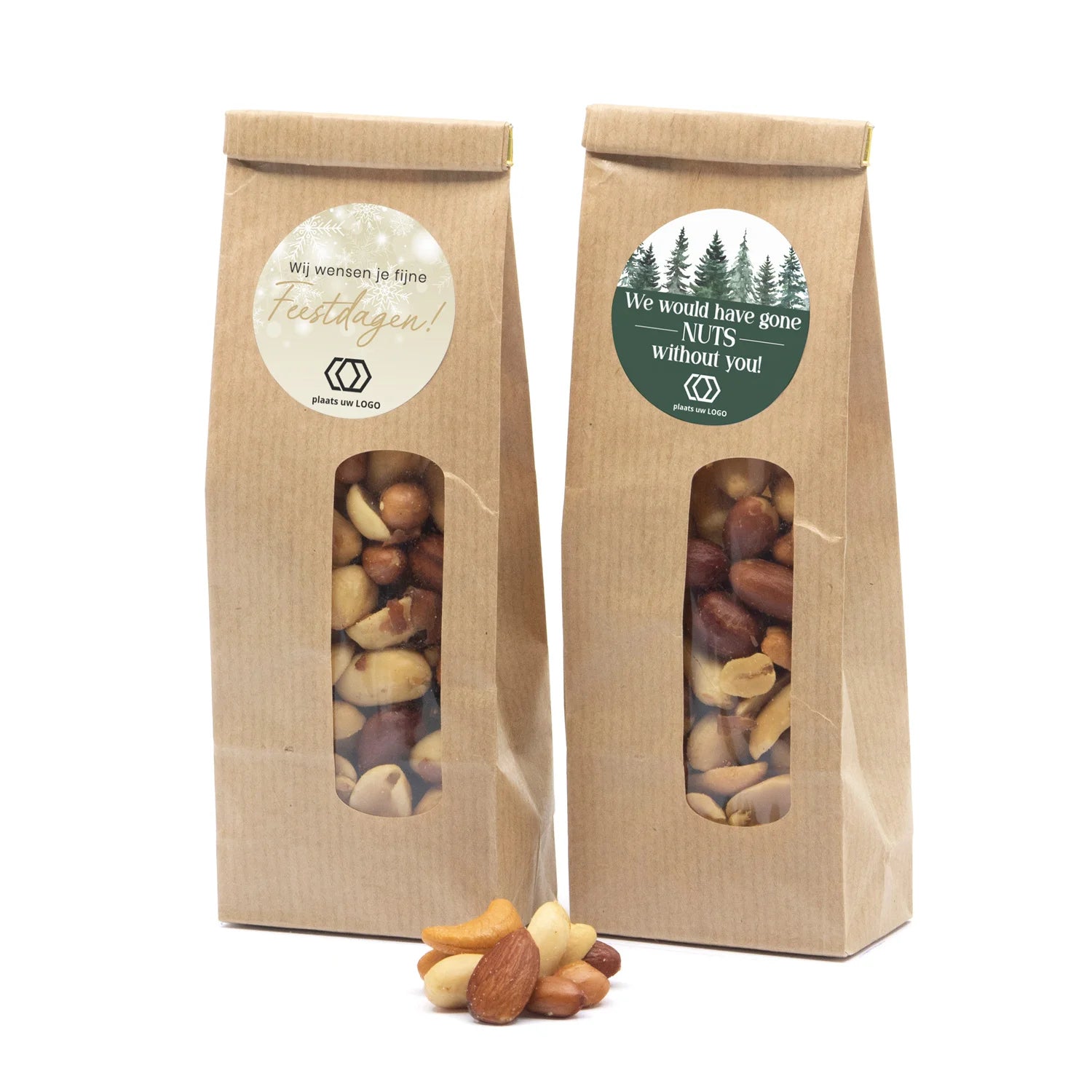 Notenmix in Kraftzakje - Kerst - Bedankjes.nl