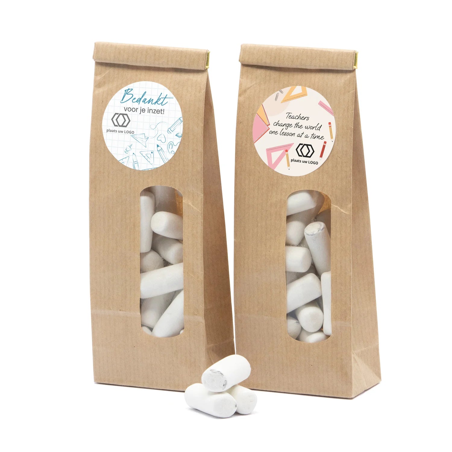Kraftzakje met snoepjes - Leraar - Bedankjes.nl