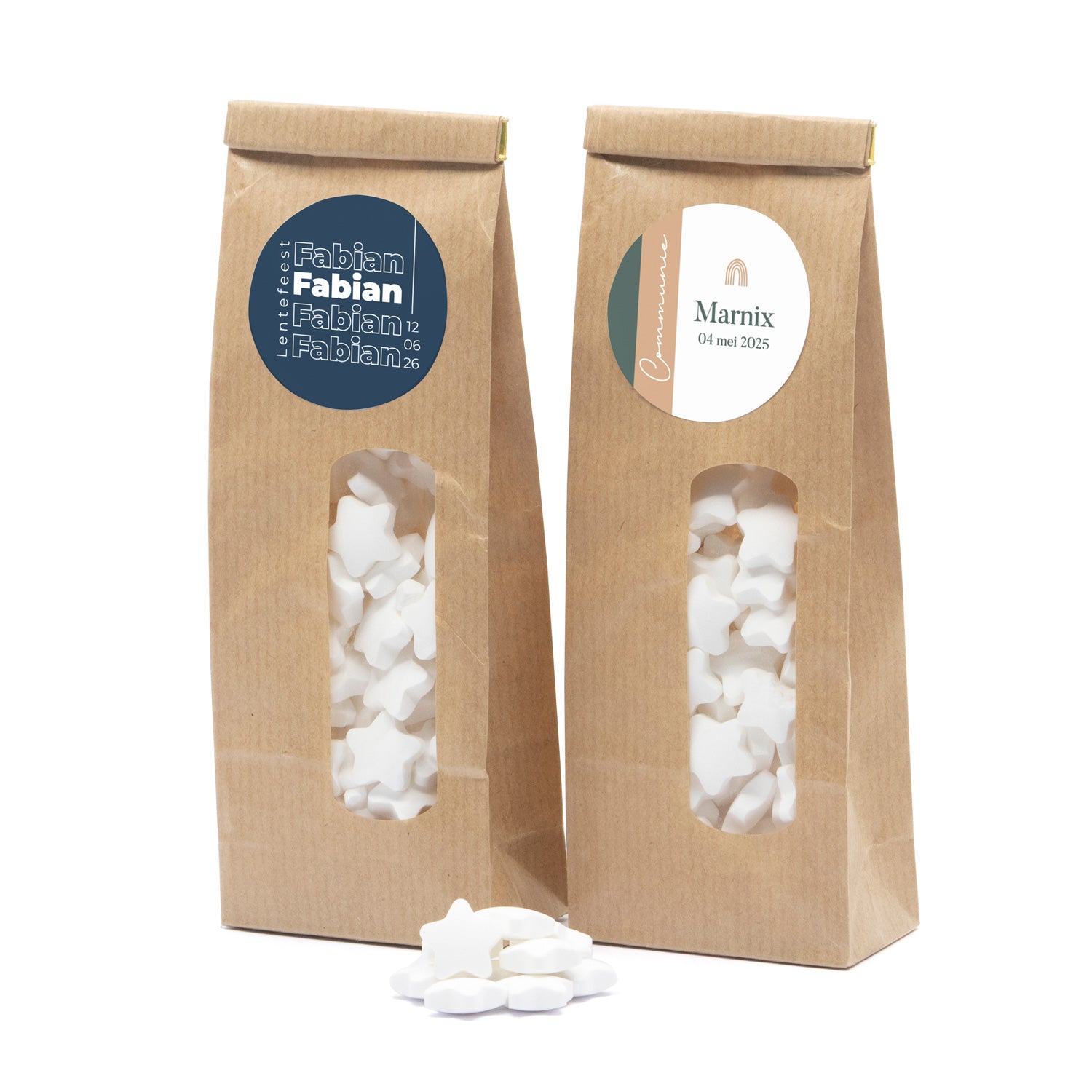 Kraftzakje met snoepjes - Communie jongens - Bedankjes.nl