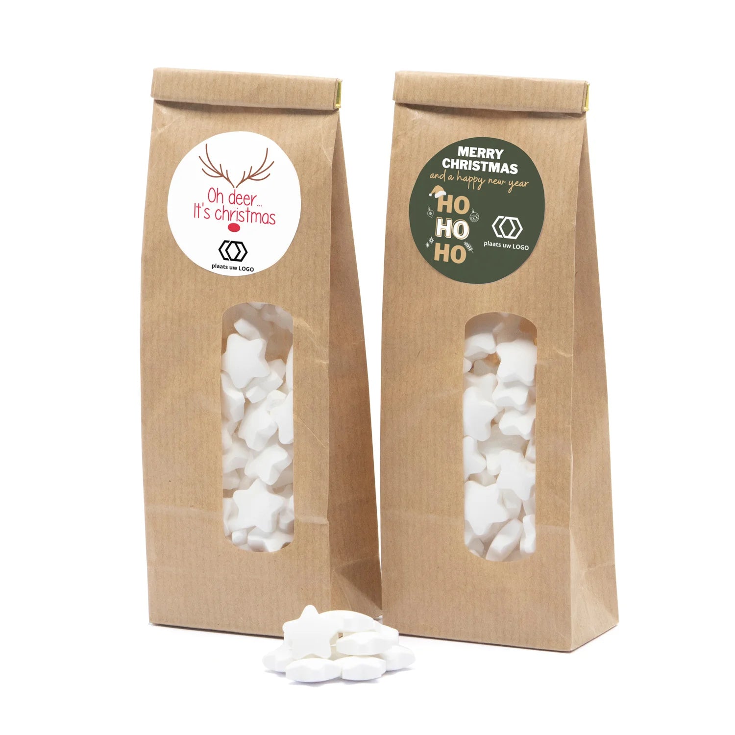 Kraftzakje met kerstvulling - Kerst - Bedankjes.nl