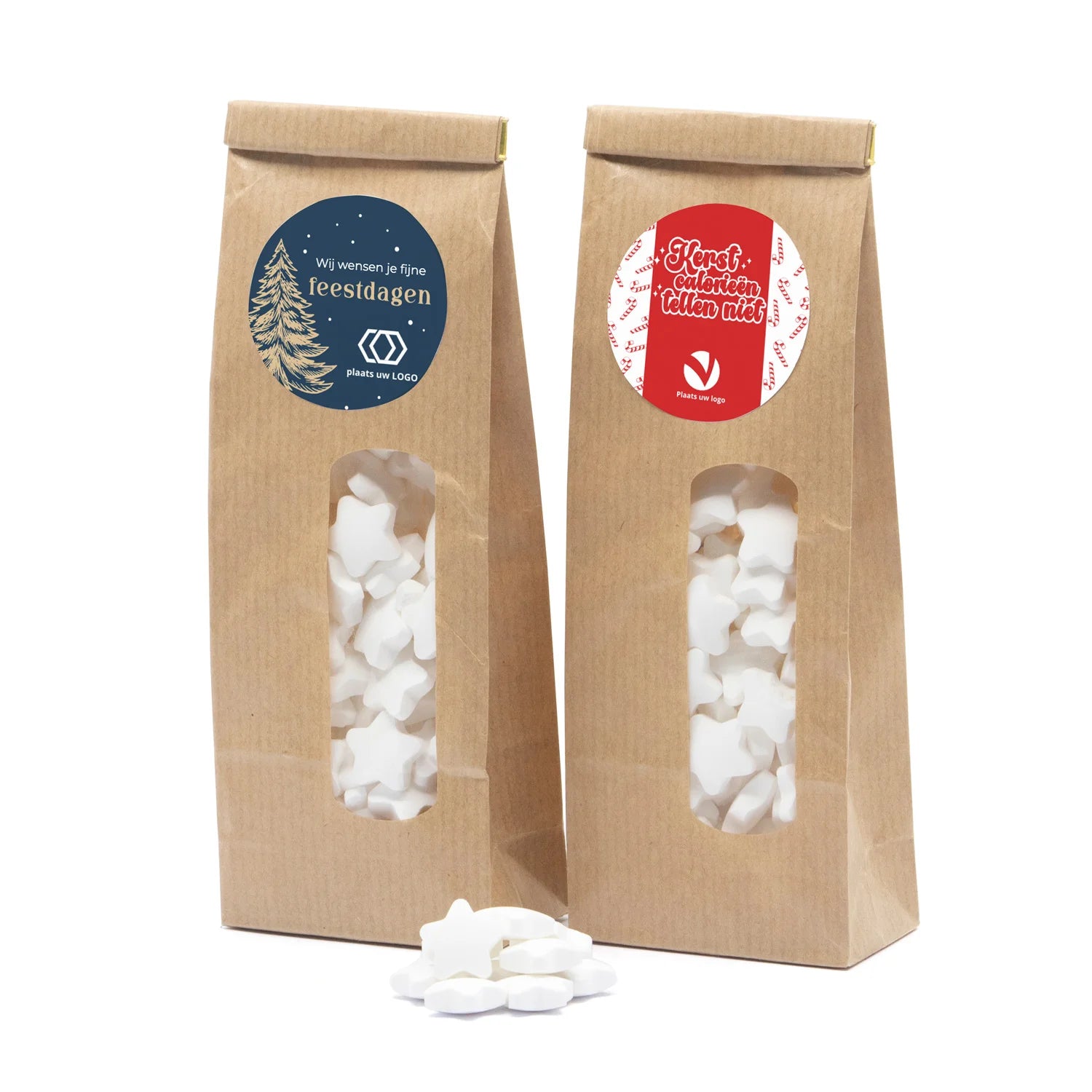 Kraftzakje met kerstvulling - Kerst - Bedankjes.nl