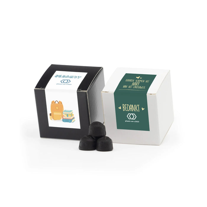 Kubusdoosje met eigen etiket - Leraar Kubusdoosje met eigen etiket - Leraar