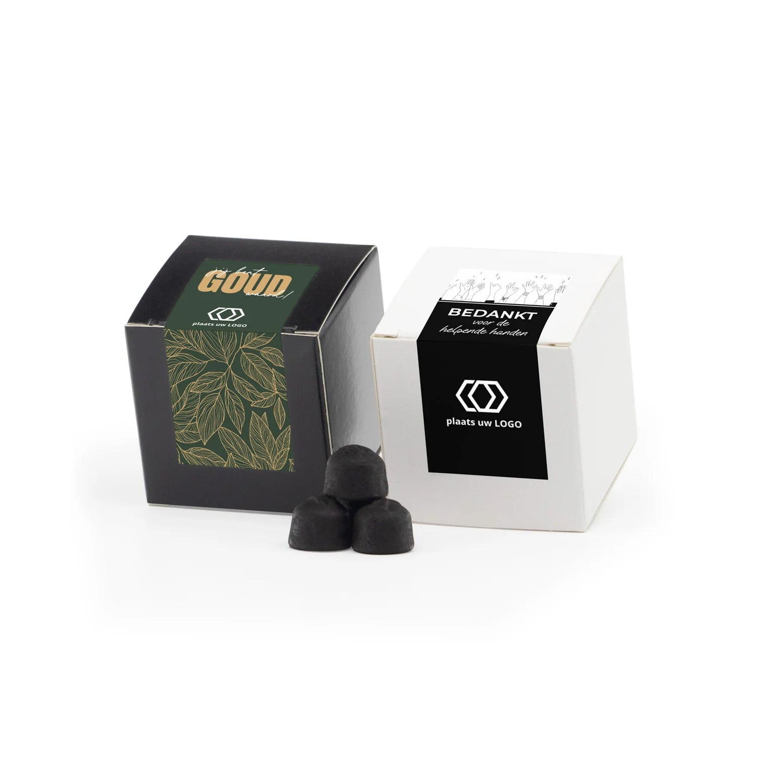 Kubusdoosje met eigen etiket - Zakelijk