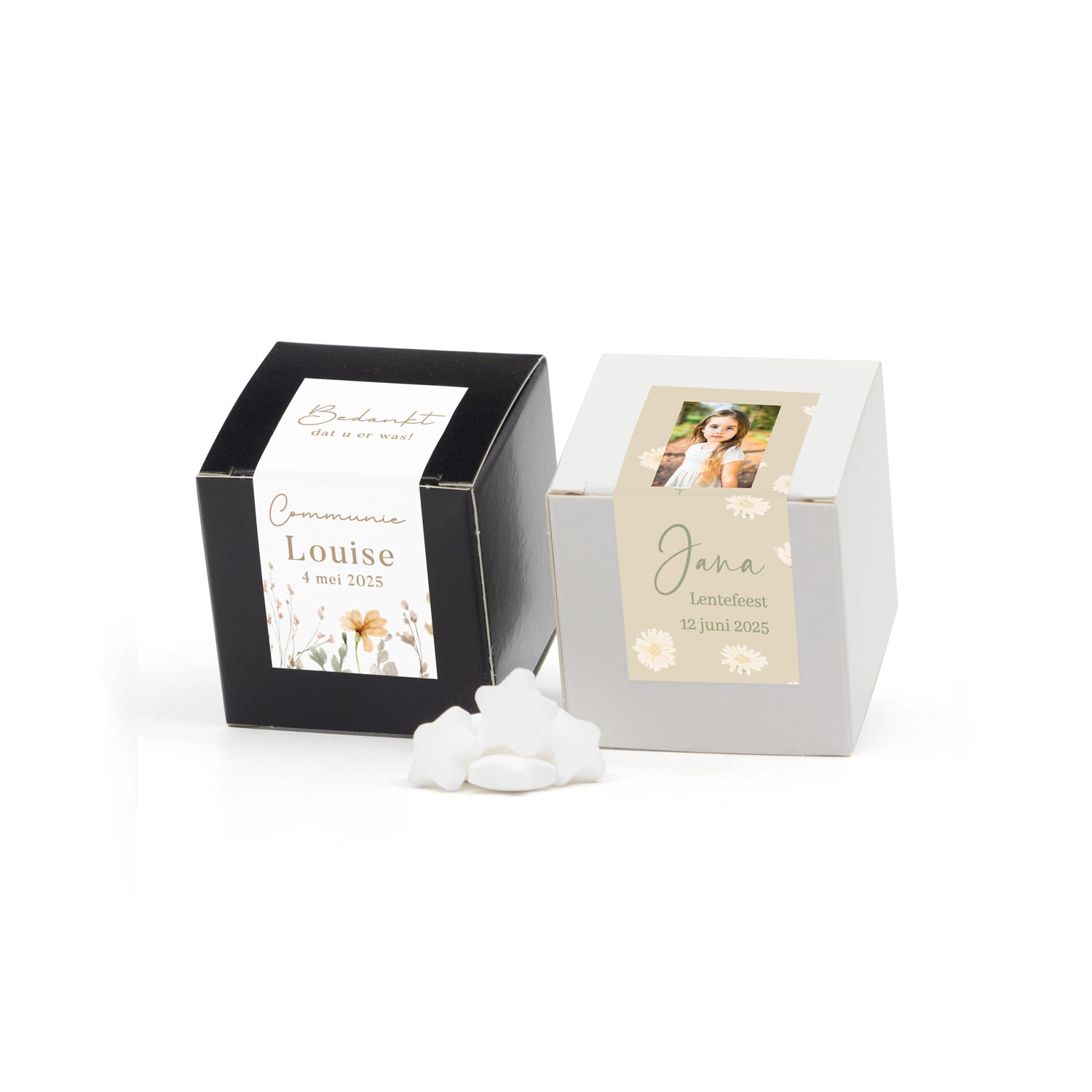 Kubus Snoepdoosje - Communie meisjes - Bedankjes.nl