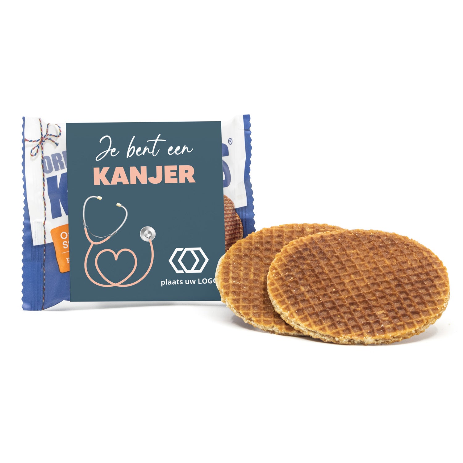Kanjers Stroopwafels met eigen sleeve - Verpleging - Bedankjes.nl